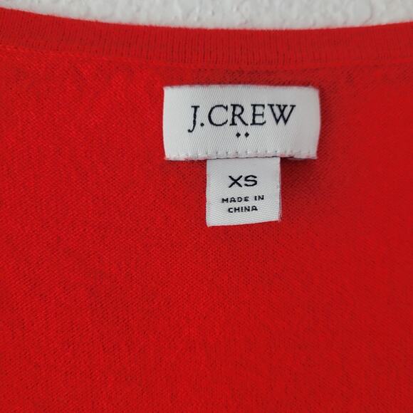 J. Crew Women's Red Ruffle Trim  Cotton Tank Sweatear Size XS | Classic EUC - Picture 2 of 5